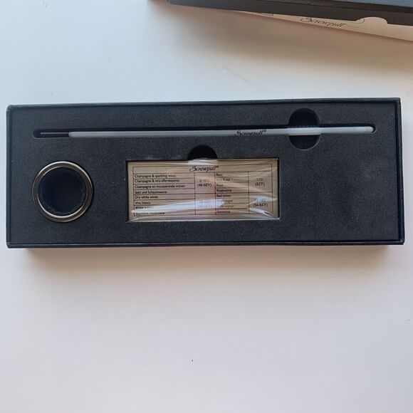 NEW in Box  LE CREUSET WA-144 Wine Thermometer Gift Set + Magnet BAR TOOL - Picture 2 of 5